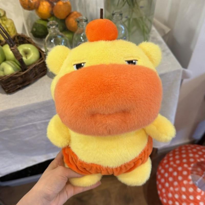 Capybara Cute Orange Lulu Plush Doll Children Companion Toy For Decor Room