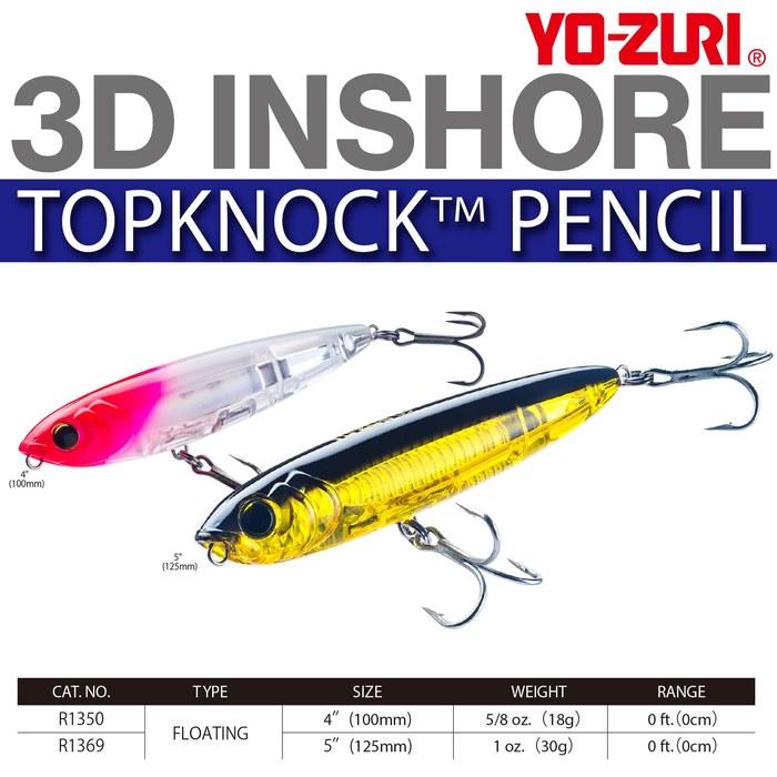 YO-ZURI Salt Lure 3D Inshore Top Knock Pencil 100mm, Mullet Color