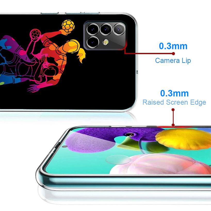 Handball Sport Phone Case For Samsung Galaxy A17 A37 A57 A16 A26 A36 A56 A15 A25 A35 A55 A14 A24 A34 A54 A13 A23 A33 A53 Galaxy