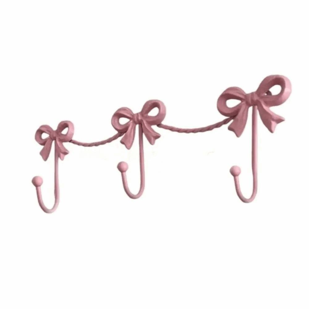 Iron Material Metal Bow Wall Hooks Golden Finish Modern Minimalist Hooks Wall Hook  Home Decor
