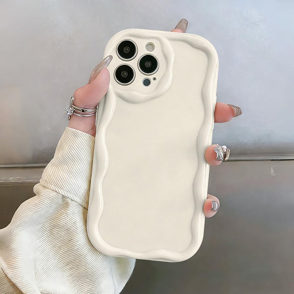 Anti Drop Phone Case For Samsung Galaxy A57 A56 A37 A07 5G S26 S25 S24 Ultra Plus Protection 3D Korean Ripple Soft Cover Coque