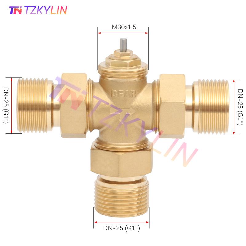 Thermostatic Radiator Control M30×1.5 Three Way Mixing Valve with Thermostatic Capillary Remote Sensor Setting Range 30-70 °C7