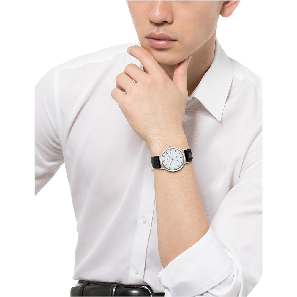 No Q Q [citizen Q Q] Watch Analog Waterproof Date Leather Strap D020 301 Men S White