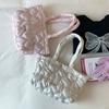Solid Color Quilted Heart Bag Korean Women's Handbag Casual Puffy Tote Bag  Underarm Bags