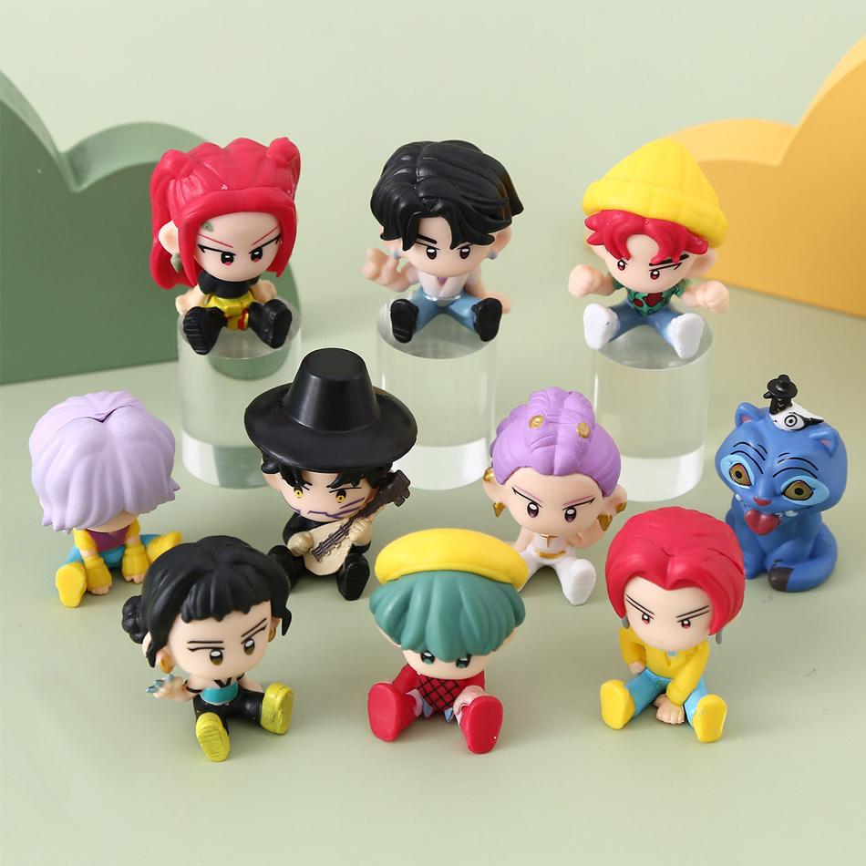 10pcs/set  Anime Kpop Demon Hunters Hunter Saja Boys High Appearance PVC Doll Boys Group Decorative Doll Christmas Gift