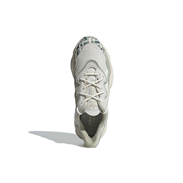 Adidas Originals Ozweego Leather Comfortable Versatile Durable Low-Top Lifestyle Casual Shoes Unisex Sneakers Gray Green GY9019
