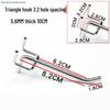 Stainless Steel Color Double Corner Ornament Pegboard Shelf Hook
