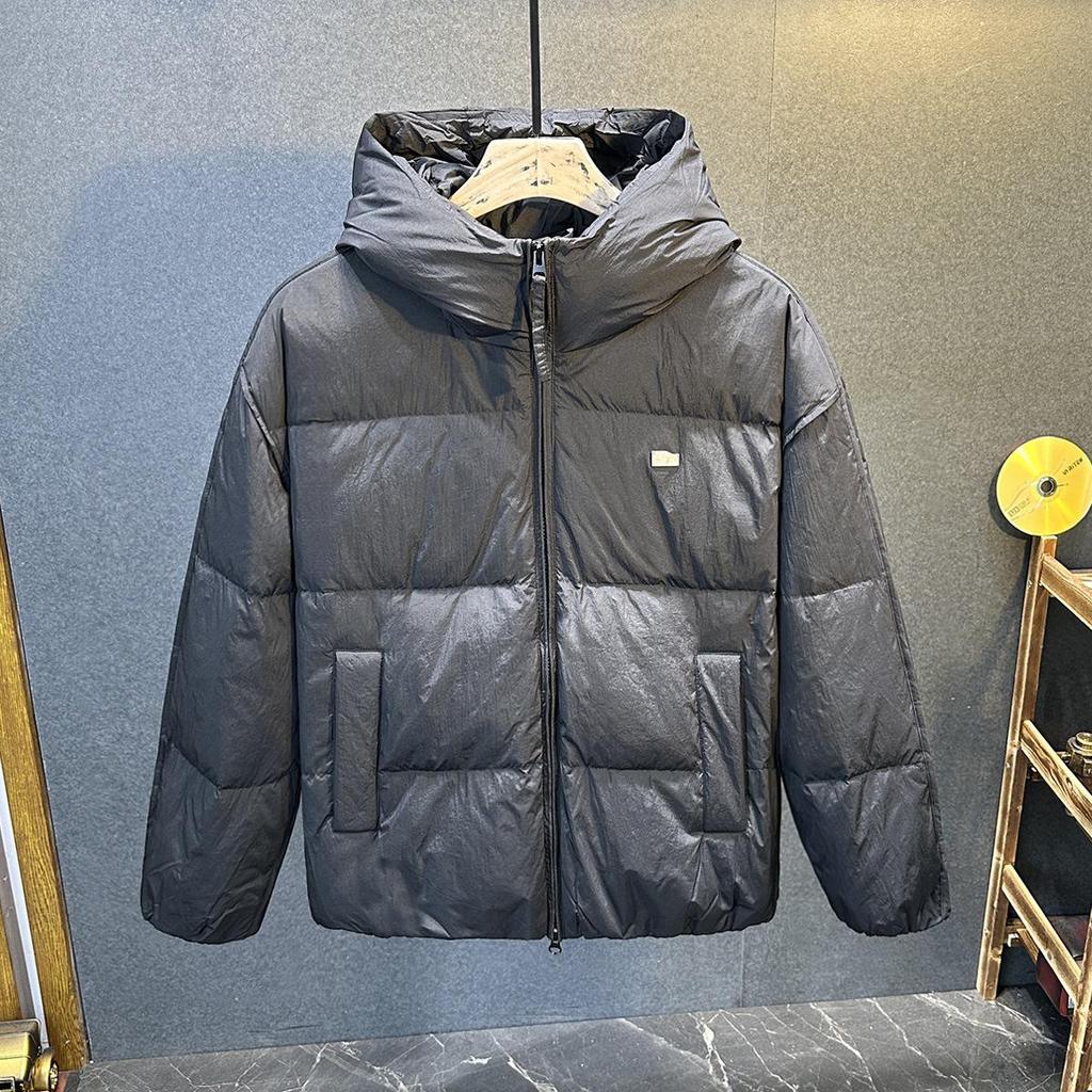 Men's High Loft Down Jacket, Lightweight & Warm, Fleece-Lined Bread Coat, Thickened Winter Outerwear, Couple Style.