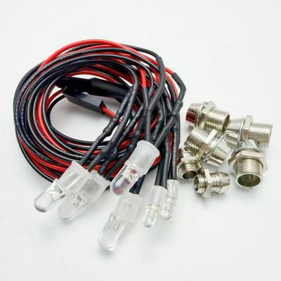 RC LED Headlights 2/4/6/8 Red White 3/5mm LED Lights Night Headlamps Taillight for RC Car Model Truck Crawler Drift Car