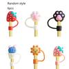 Set of 6 Silicone Drink Caps Dustproof Cartoon Straw Cover Straw Plug Simple Silicone Straw Tip Cover for Straw Use