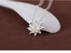 925 Silver lotus Necklaces & Pendants For Women Lady Festival Gift -silver-jewelry