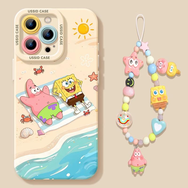 Apple 16promax Mobile Phone Case iPhone15pro Cute 14 SpongeBob SquarePants 13 Patrick Star 12 Cartoon 11