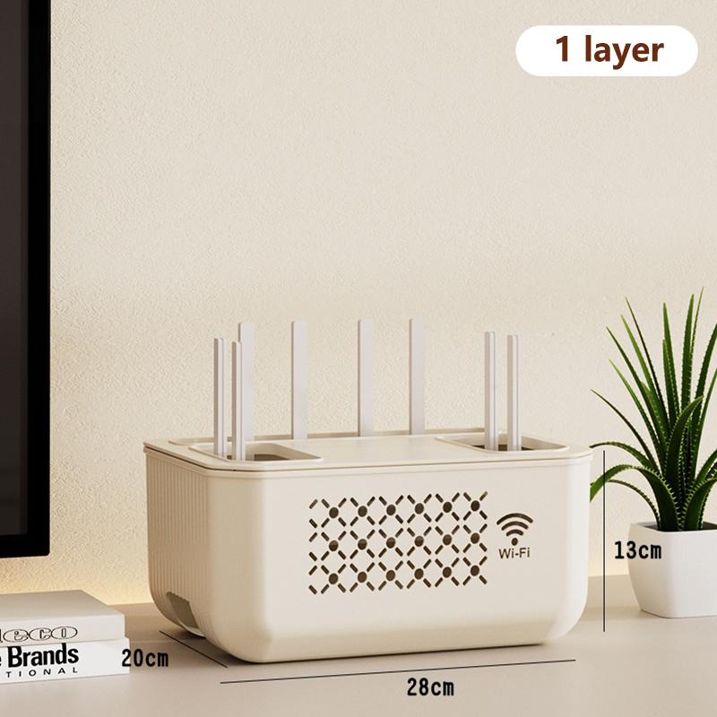 Home-Based Wireless Wifi Router Box; Cable Managing Case with Dustproof Charger Socket Wring Organizer
