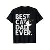 European Sizes Hilarious Tuxedo Cat Father Gift, Ideal for Any Casual, This Round Neck Outdoor Short-Sleeve T-Shirt Is Slightly Stretchy