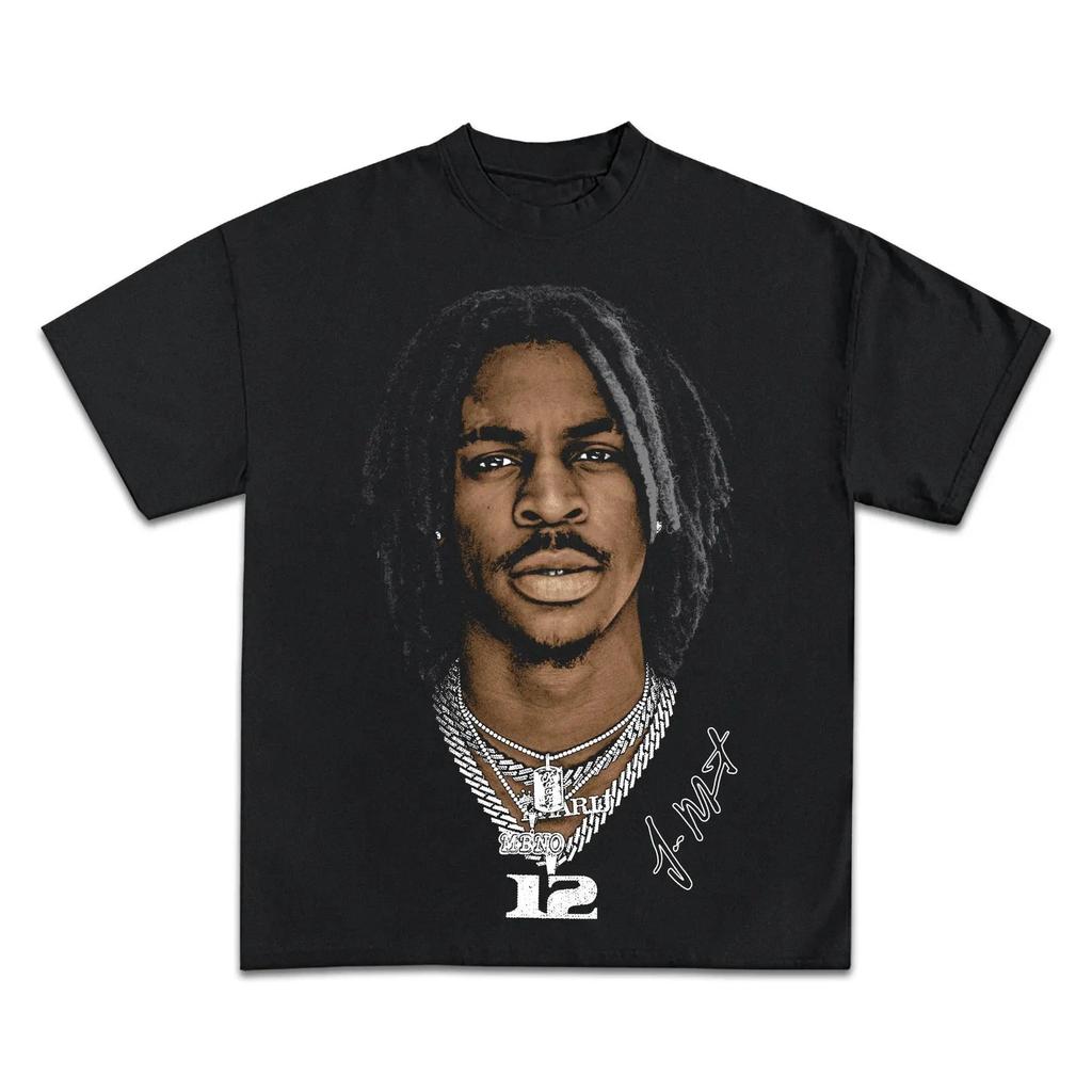 JA MORANT Vintage Boxy Tričko oversized tričko streetwear y2k
