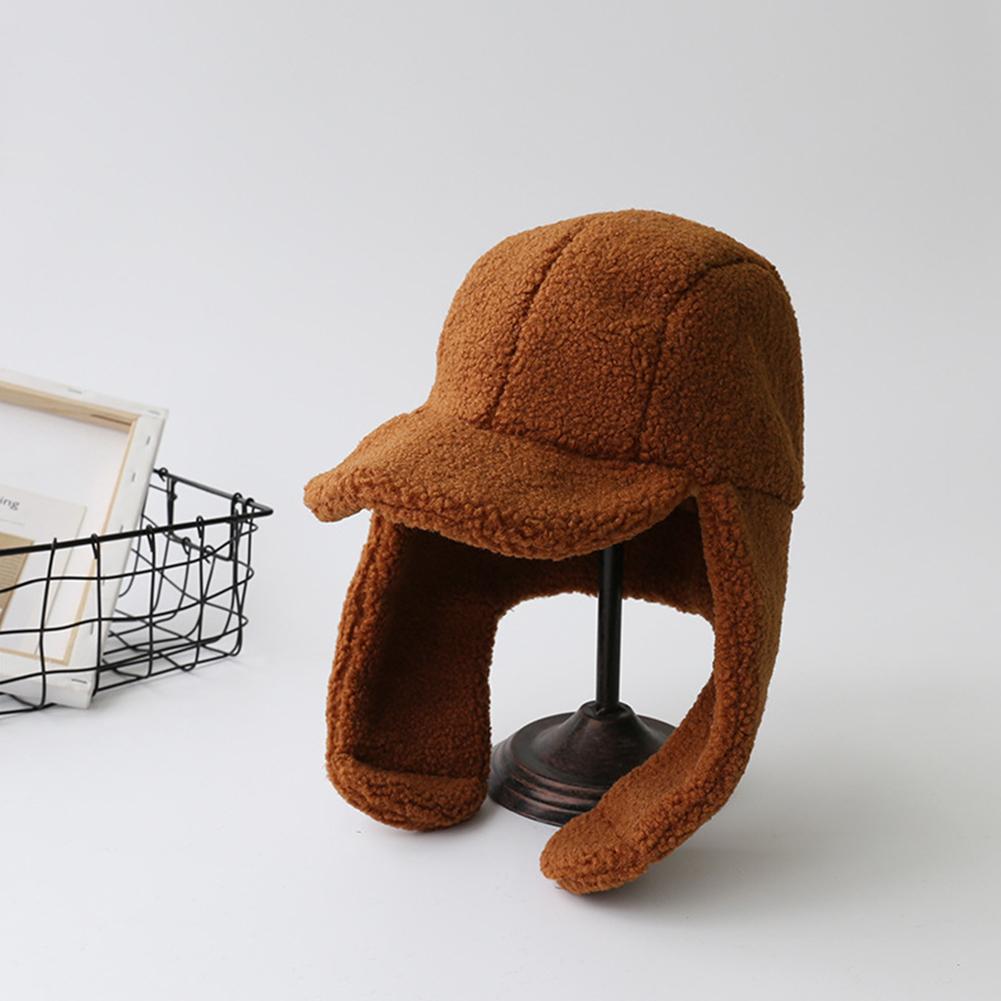 Women Korean Style All Matching Thickened Baseball Cap Cute Ear Protection Plush Warm Hat