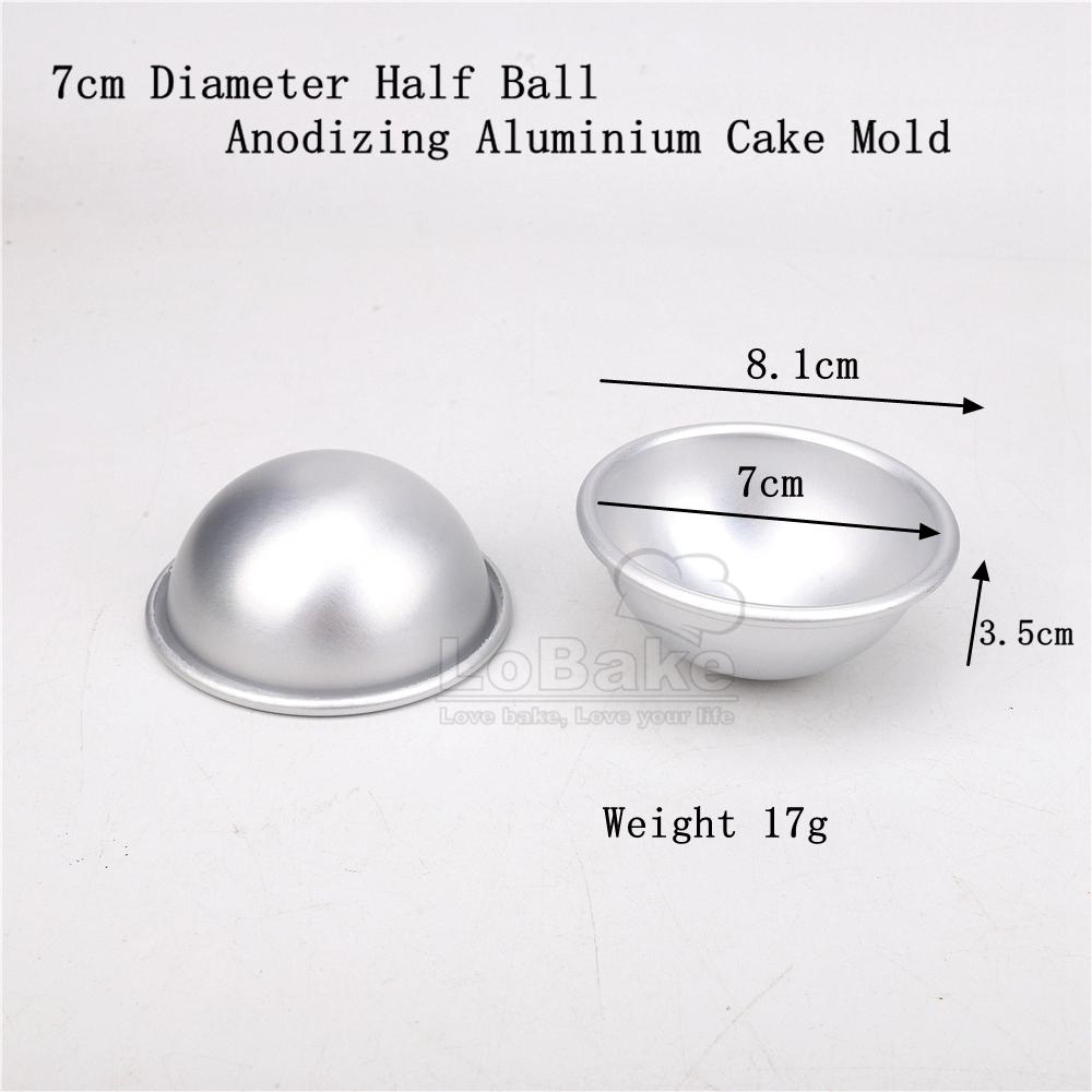 

7cm 8cm 9cm Diameter Half Ball Shape Aluminium Metal Cake Mould Steamed Mini Buns Mousse Mold DIY Baking Gadgets
