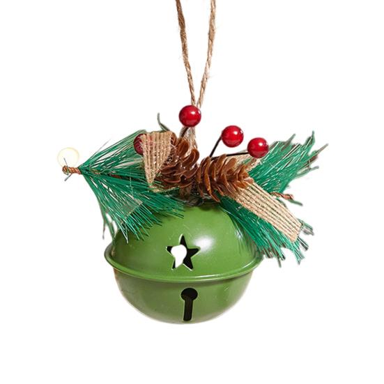1/4Pcs Christmas Bells Easy Installation Lanyard Design Pine Cone Shape Xmas Bells Doors Windows Tree Decor