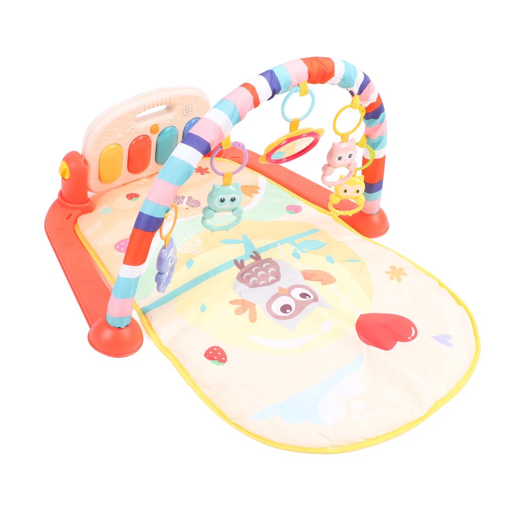Baby Gym Play Mat with Light Music Battery Powered Musical Learning Toy Pendant Toys Tummy Time