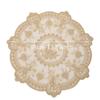 1/2/6pcs Embroidered Lace Tablemats Flower Embroidery Decorative Handmade Lace Table Mats Round Napkin Placemat