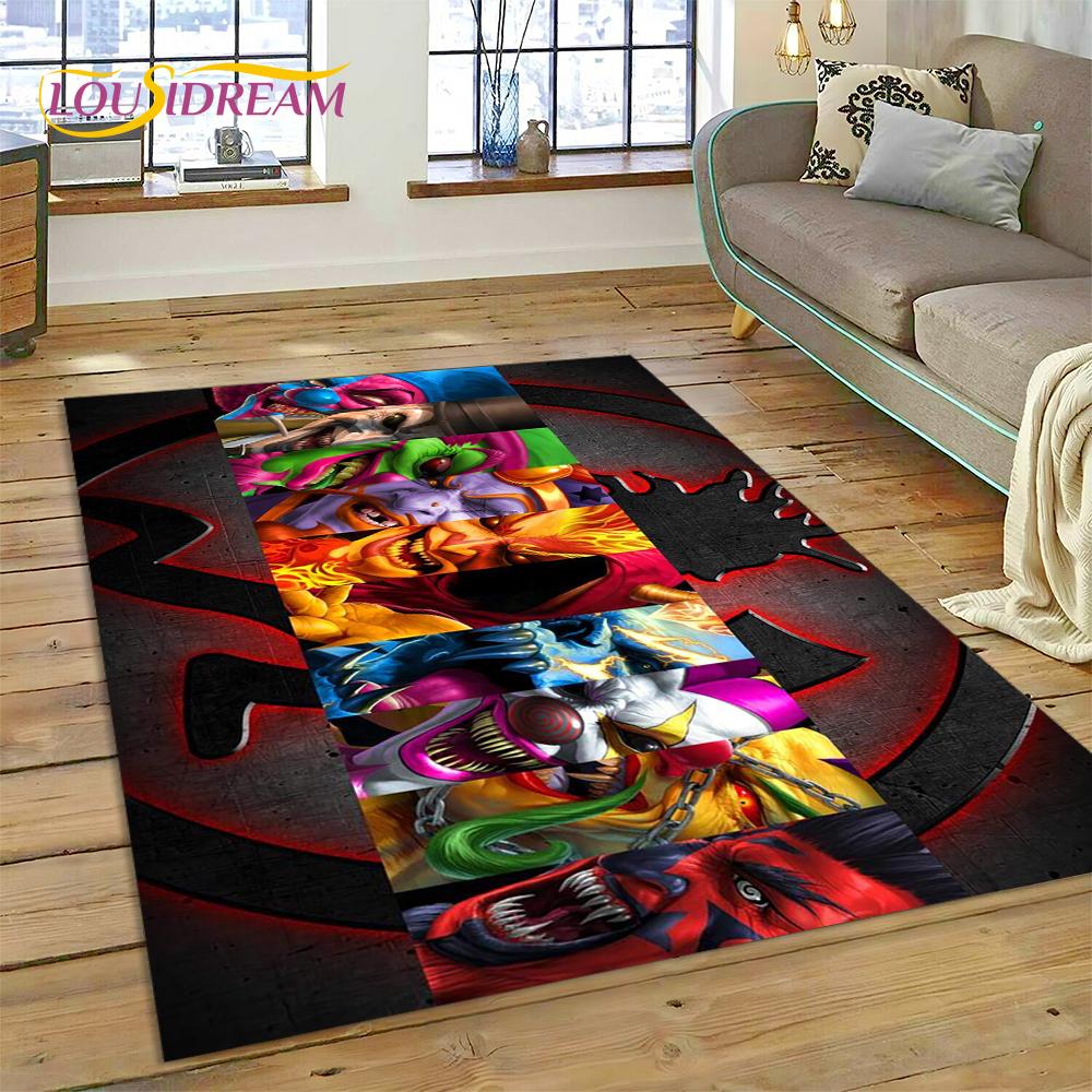 3D Rap Metal Insane Clown Posse Icp Juggalo Carpet Rug for Bedroom Living Room Home Sofa Decoration,Game Large Decor Floor Mat