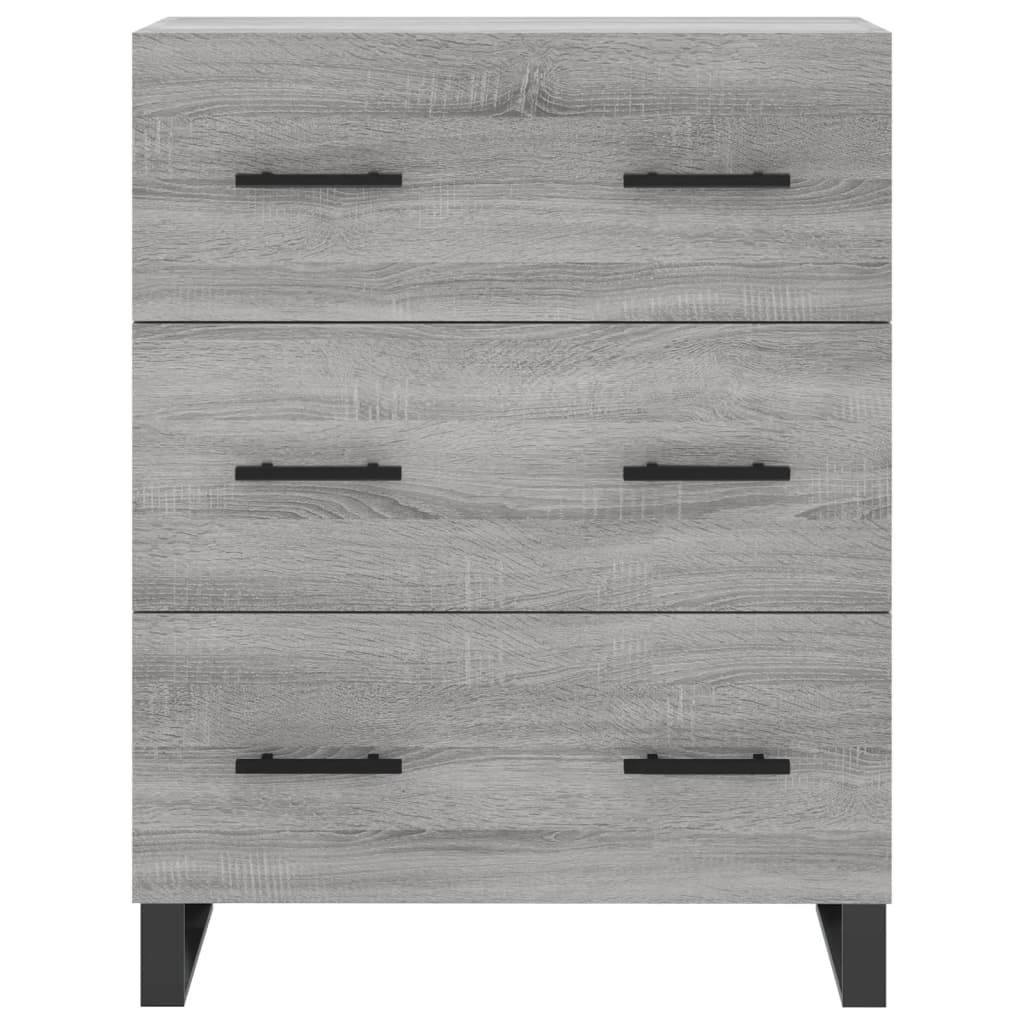 Vidaxl Cabinet, Sonoma Grey Oak, 69.5X34X90Cm, Wood-Based Material