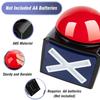 Glitter Cheer Tools Light-Up Sound Buzzer Button Trivia Games - Durable Plastic Ideal for Family Quiz Night and Entertainment