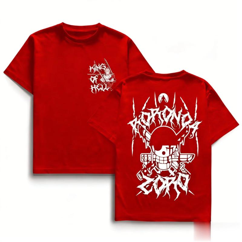 Unisex One Piece Zoro Anime Graphic T Shirt Men Women Short Sleeve Tee Oversized Casual Tops Streetwear Y2k 2026 Summer Fashion