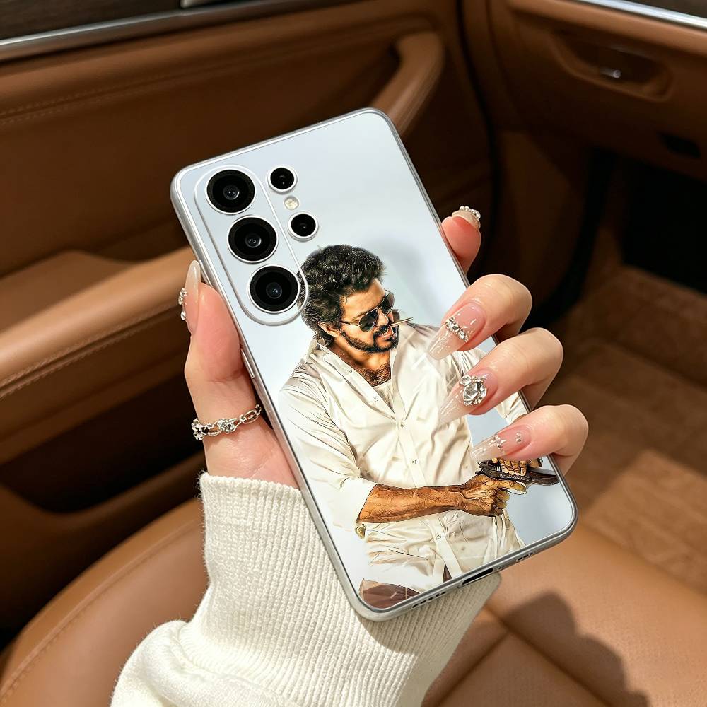 Thalapathy Vijay India Clear Soft Silicone Phone Case forSamsung S25, S24, S21, S22, S23, S30, Ultra, S20, Plus
