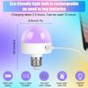 Rechargeable E27 Wireless Wall/Table Lamp with RGB & Three-Color Bulb, Remote & Touch Control