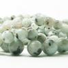 Natural Stone Smooth Tian Shan Round Loose Beads For Jewelry Making Green Black Dot Semiprecious DIY 4-10mm Bracelet Accessories
