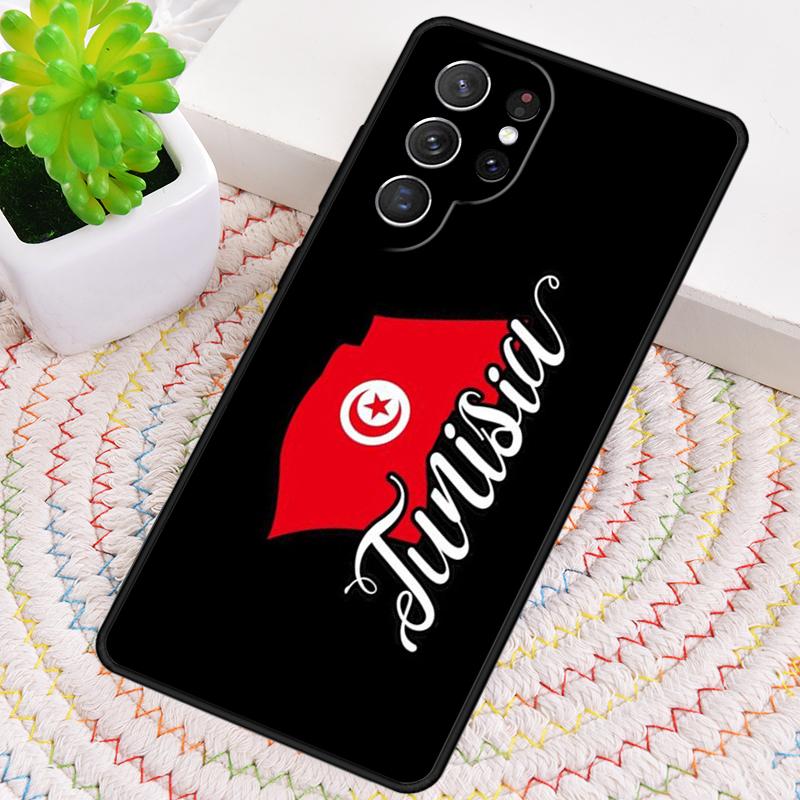 Tunisia Flag Map TPU Phone Case For Samsung Galaxy note 10 pro S26 S25 S24 S23 S22 Ultra Plus S21 FE S20 Shockproof Cover