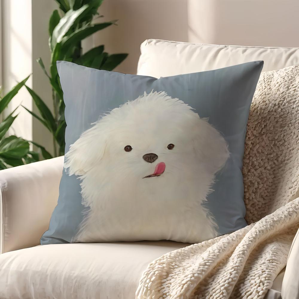Cute Cartoon Art Scribbled Puppy Dog Cushion Cover For Pillow Printing Sofa Decoration Home Car Room Office Nordic Simplicity