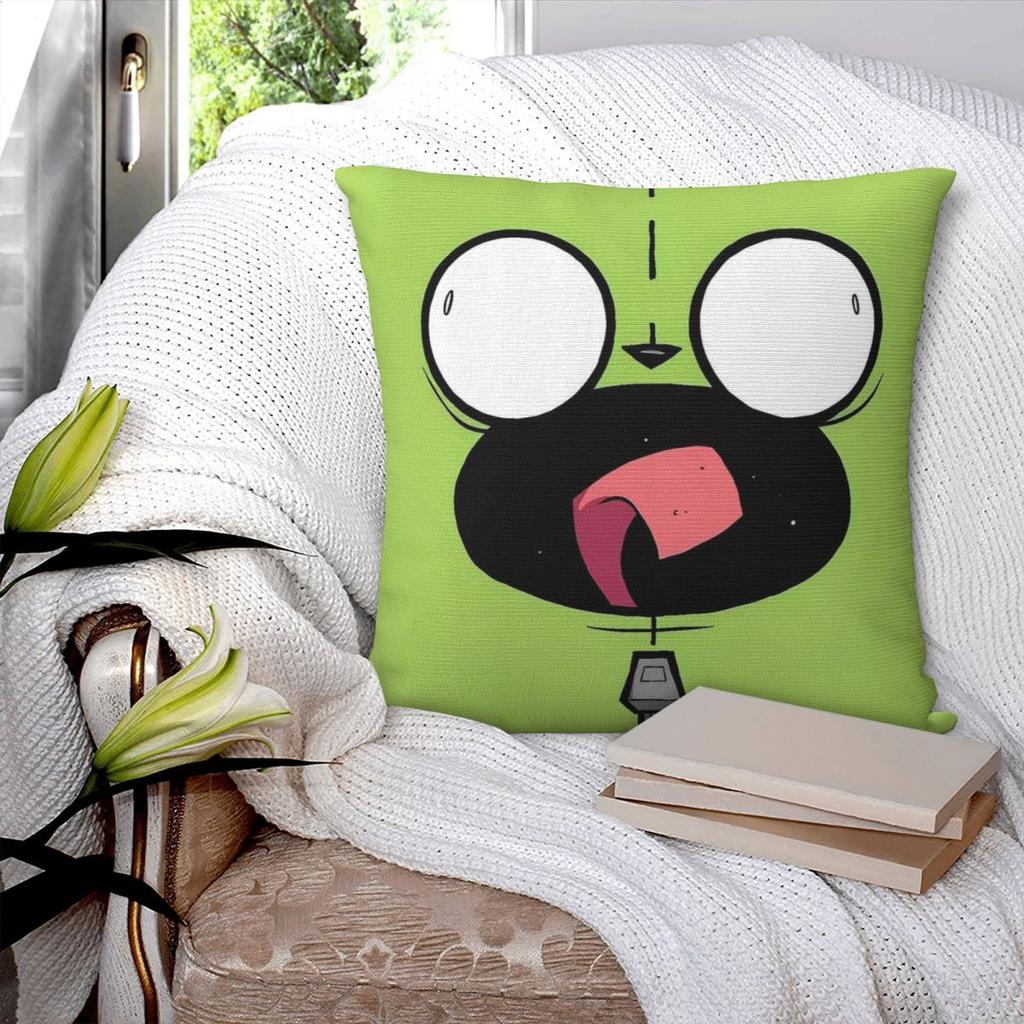 Invaders Zims Gir Face Pillow Cover Cushion Cover Soft Graphic Pillow Case Novelty Pillowcases For Living Room Chair