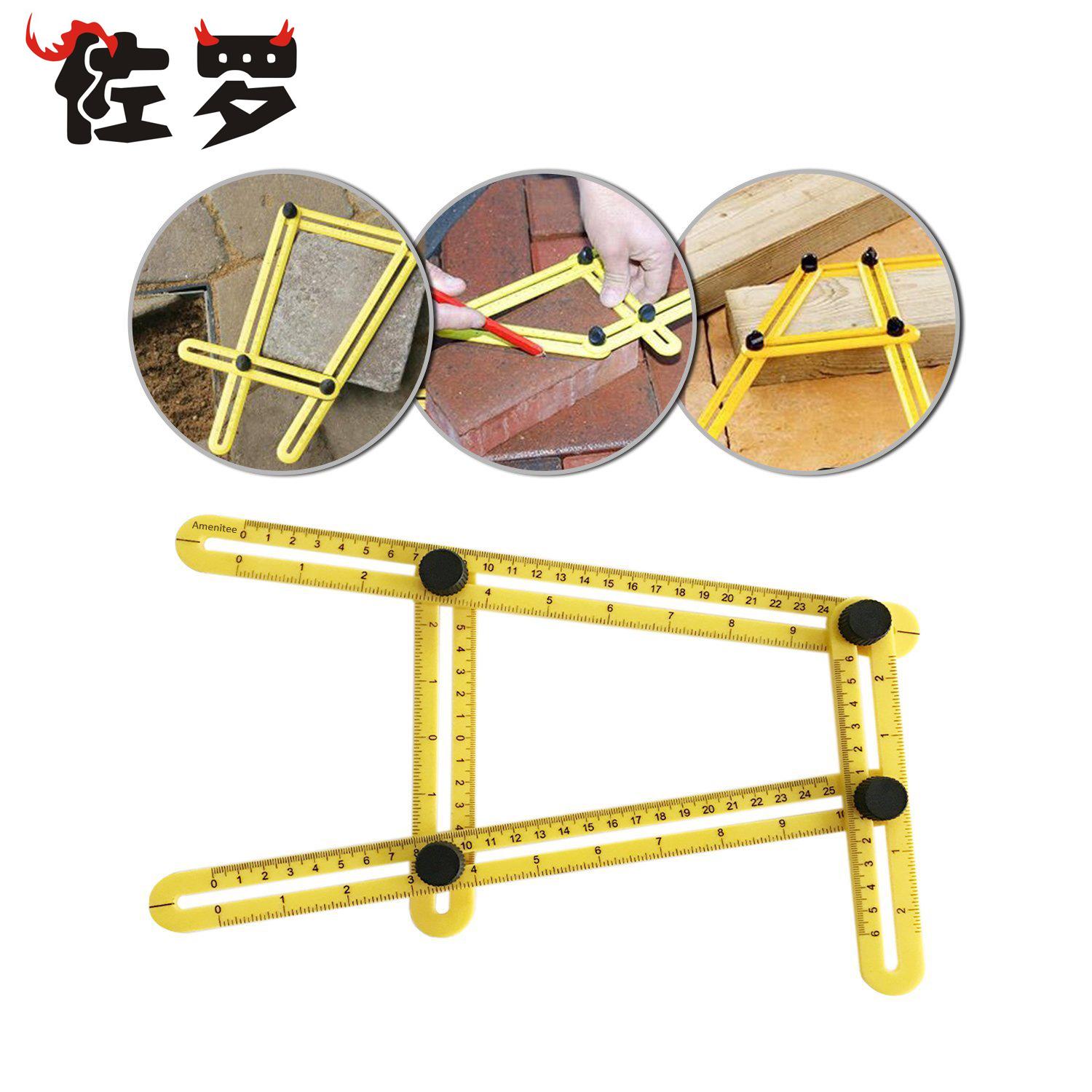 

Multifunctional ABS Plastic Four Fold Ruler One Size