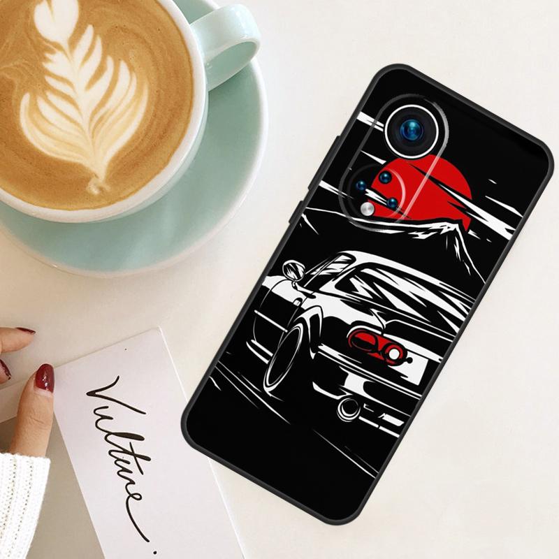 Cartoon Car JDM For Honor Magic 8 7 6 Pro Case For Honor 200 400 Lite 90 70 50 X8c X8b X9a X9b X9c X9d Win RT