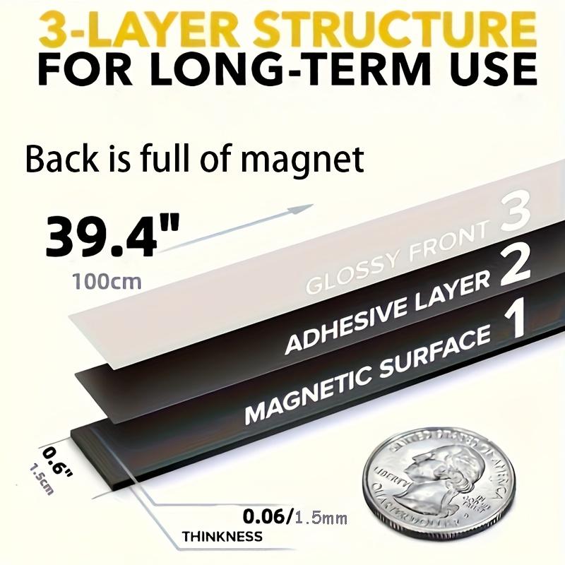 Self Adhesive Magnetic Tape Cuttable Rubber Magnetic Strip For Fridge Wall DIY Photo Poster Fixing Tape Home Office Storage Tool