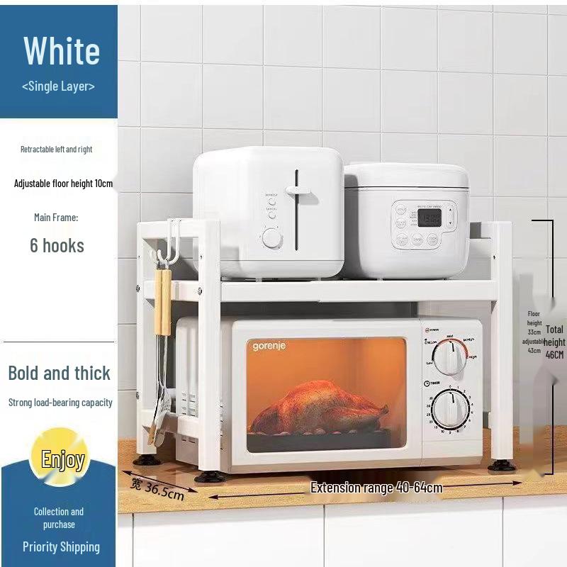 Microwave Oven Kitchen Storage Rack for Spices and Rice Cooker