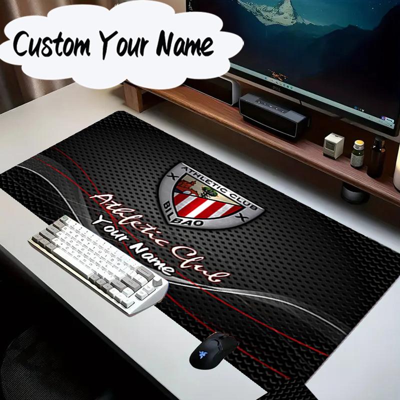 Custom Name Mouse Pad Athletic Club Bilbao Crest Mouse Pad Desk Mat, Non-Slip Rubber Backer Pad For Computer Notebook Gaming Mouse Pad Birthday Gift