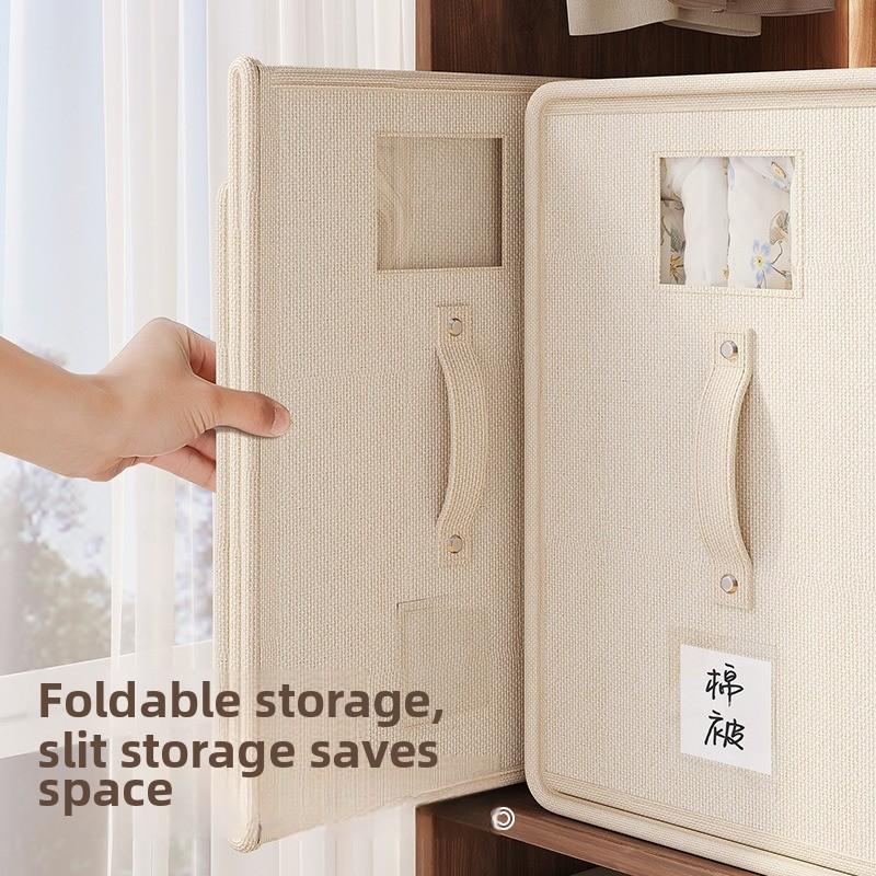 Oxford Cloth Storage Boxes for Clothes, Blankets, Bedding Foldable Stackable Closet Organizers for Bedroom