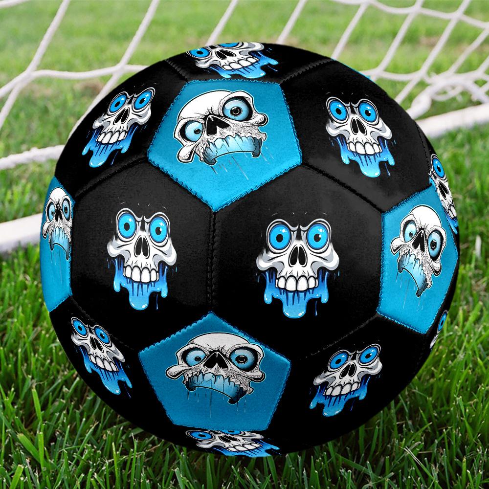 1PC Skull Artwork Big Eyes Soccer Ball Size 5 Football Machine Sewn Indoor/Outdoor Universal Football A64