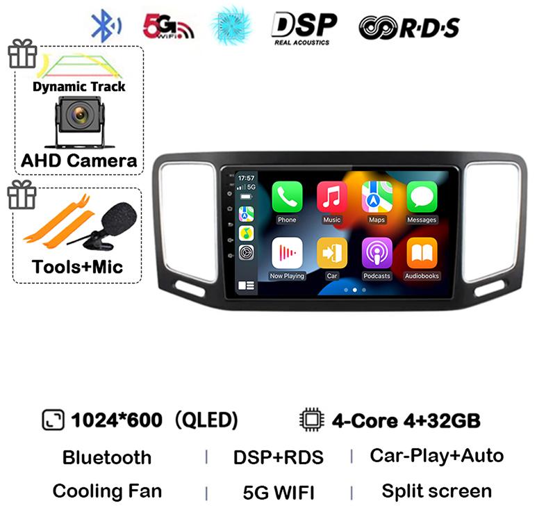 Android 14 Carplay Car Radio For Volkswagen VW Sharan 2012 2013 2014 2015 2016 2017 2018 Multimedia Video Player GPS Stereo DSP