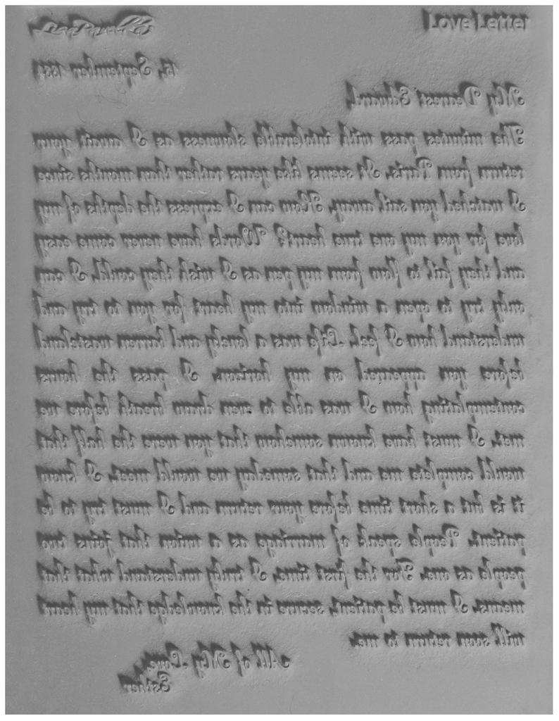 Athena Texture Stamp Sheet for Craft Love PC39030178 Clay, Letter, #527094,