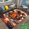 "Manchester United Logo Carpet with Two Black Dragons Design" Suitable for Use As an Anti-slip for Living Room Bedroom Sofas