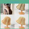 Fisherman Hat Ladies Summer Striped Cotton Sun Protection Wide Brim Casual Beach Cap