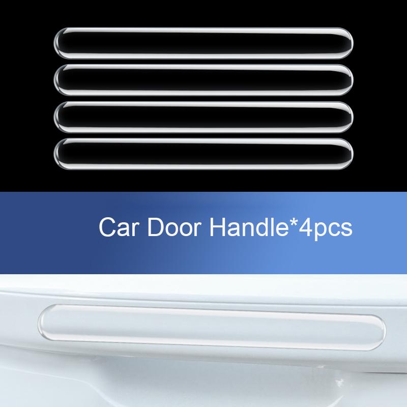 

4 шт., автомобильная дверная ручка, чаша, защитные наклейки от царапин, универсальная невидимая автомобильная наклейка, бампер, защита от столкновений Car Door Handle