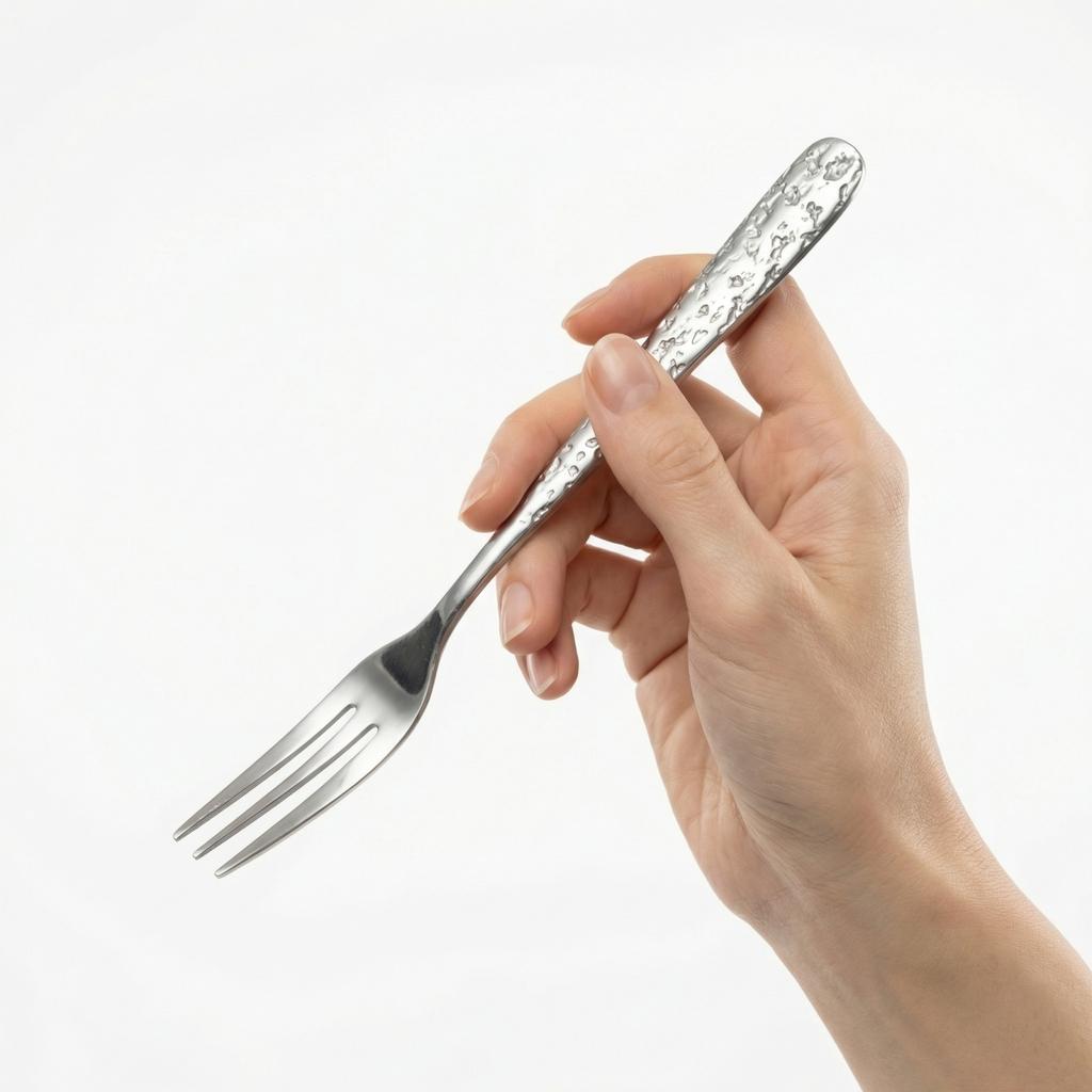 Home Stainless Steel Creative Two Toothed Fork Cake Dessert Fork