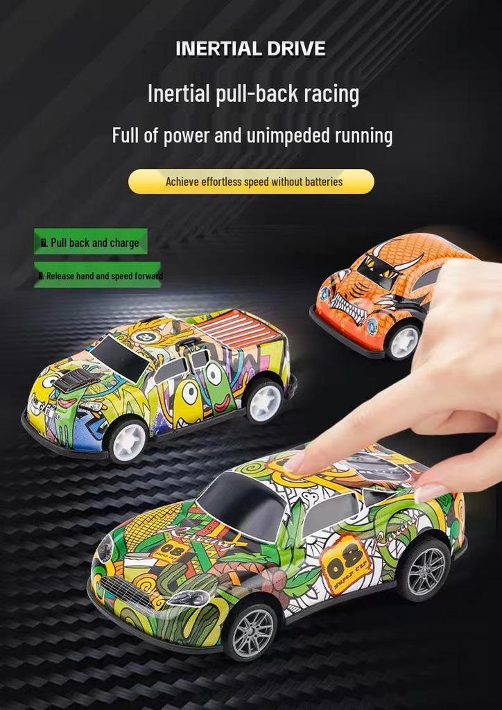 Children's Alloy Pull-Back Mini Racing Car Toy for Boys Ages 2-6