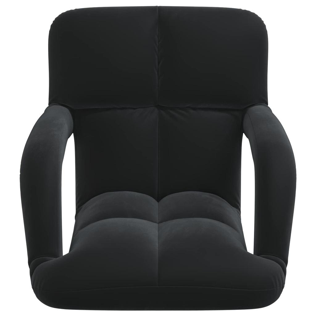 Adjustable Floor Chair Black Velvet