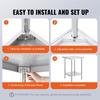 Stainless Steel Work Prep Table Commercial Worktable Food Prep 24x24x34in